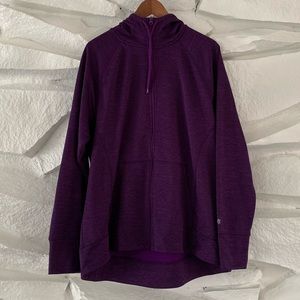 CHAMPION ZIP UP RUNNERS HOODIE PURPLE THUMB HOLES